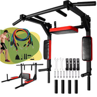 Barra Gym 8en1 Dominadas Pared Multifuncional
