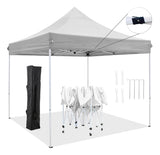 Carpa Plegable 3x3 Estructura Blanca Toldo Impermeable Reforzado