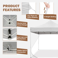 Carpa Plegable 3x3 Estructura Blanca Toldo Impermeable Reforzado
