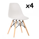 Silla Eames Paquete 4 Clásica Adulto Vintage