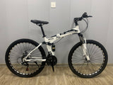 Bicicleta Plegable De Montaña Rodada 26" 21 Velocidades Blanco