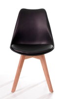 Silla Hood Paquete De 4 Eames Clásica Adulto Negra