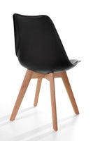Silla Hood Paquete De 4 Eames Clásica Adulto Negra