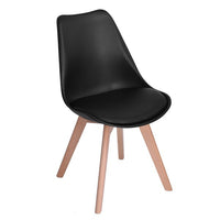 Silla Hood Paquete De 4 Eames Clásica Adulto Negra