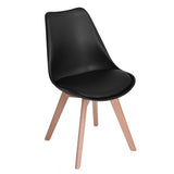 Silla Hood Paquete De 4 Eames Clásica Adulto Negra