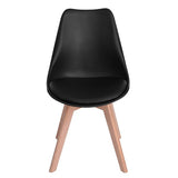 Silla Hood Paquete De 4 Eames Clásica Adulto Negra