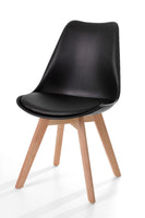 Silla Hood Paquete De 4 Eames Clásica Adulto Negra